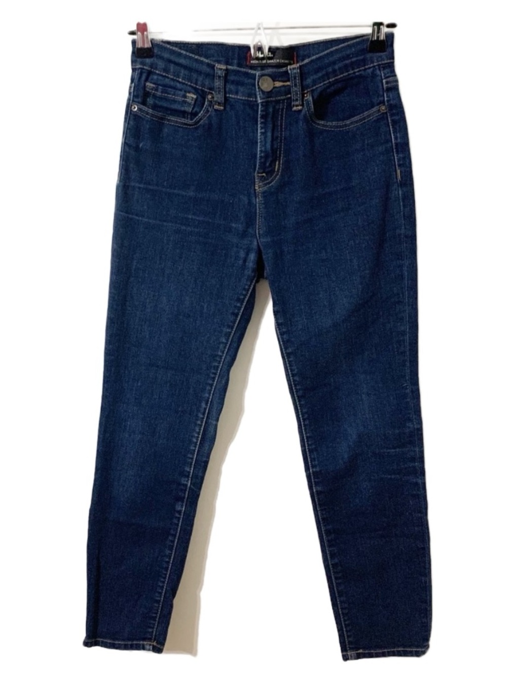 Urban Outfitters BDG Dark Indigo Wash High Rise Grazer Cigarette Jeans Cropped